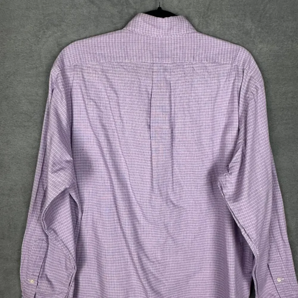 Ralph Lauren Shirt Mens 15 1/2-33 Purple Long Sleeve Button Up Yarmouth Preppy - Picture 6 of 11